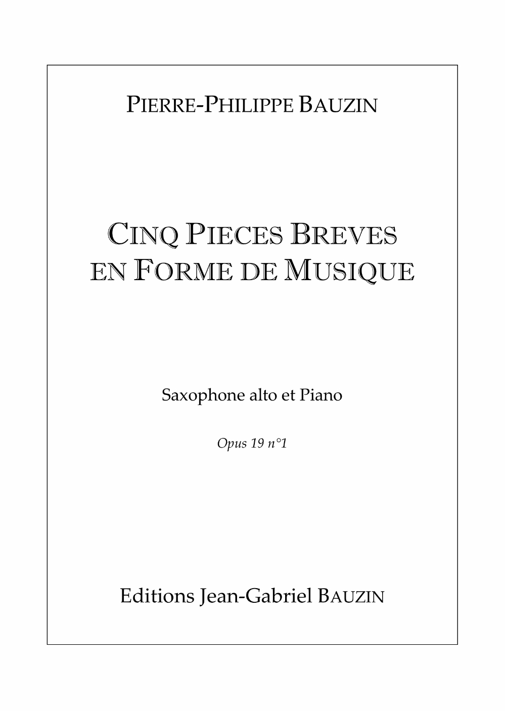Cinq Pieces by Pierre-Philippe Bauzin