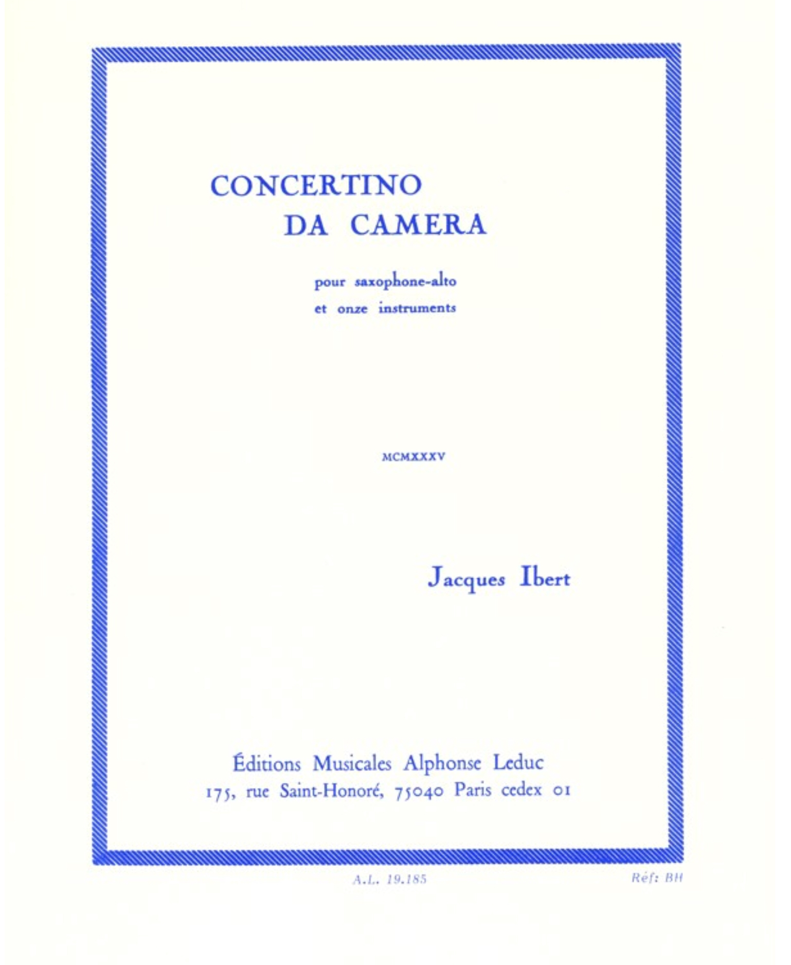 Concertino Da Camera by Jacques Ibert