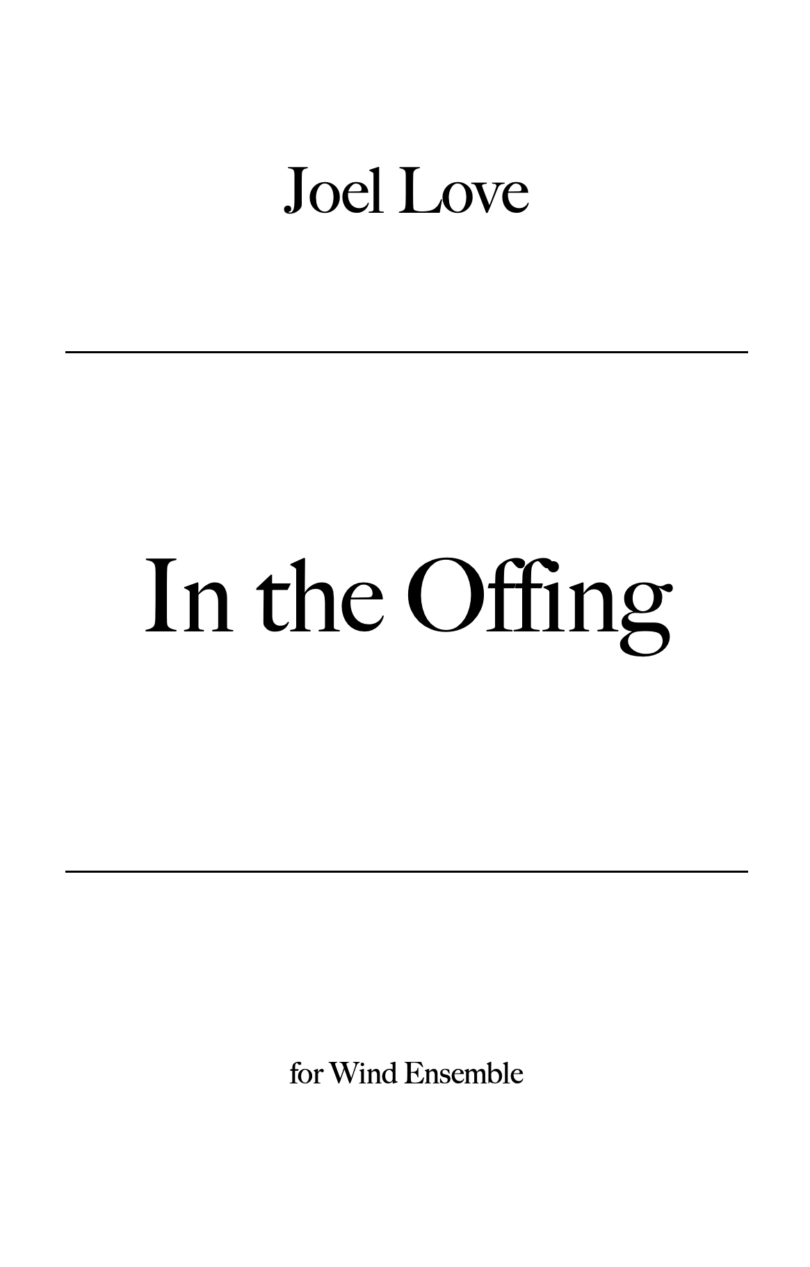 In The Offing by Joel Love