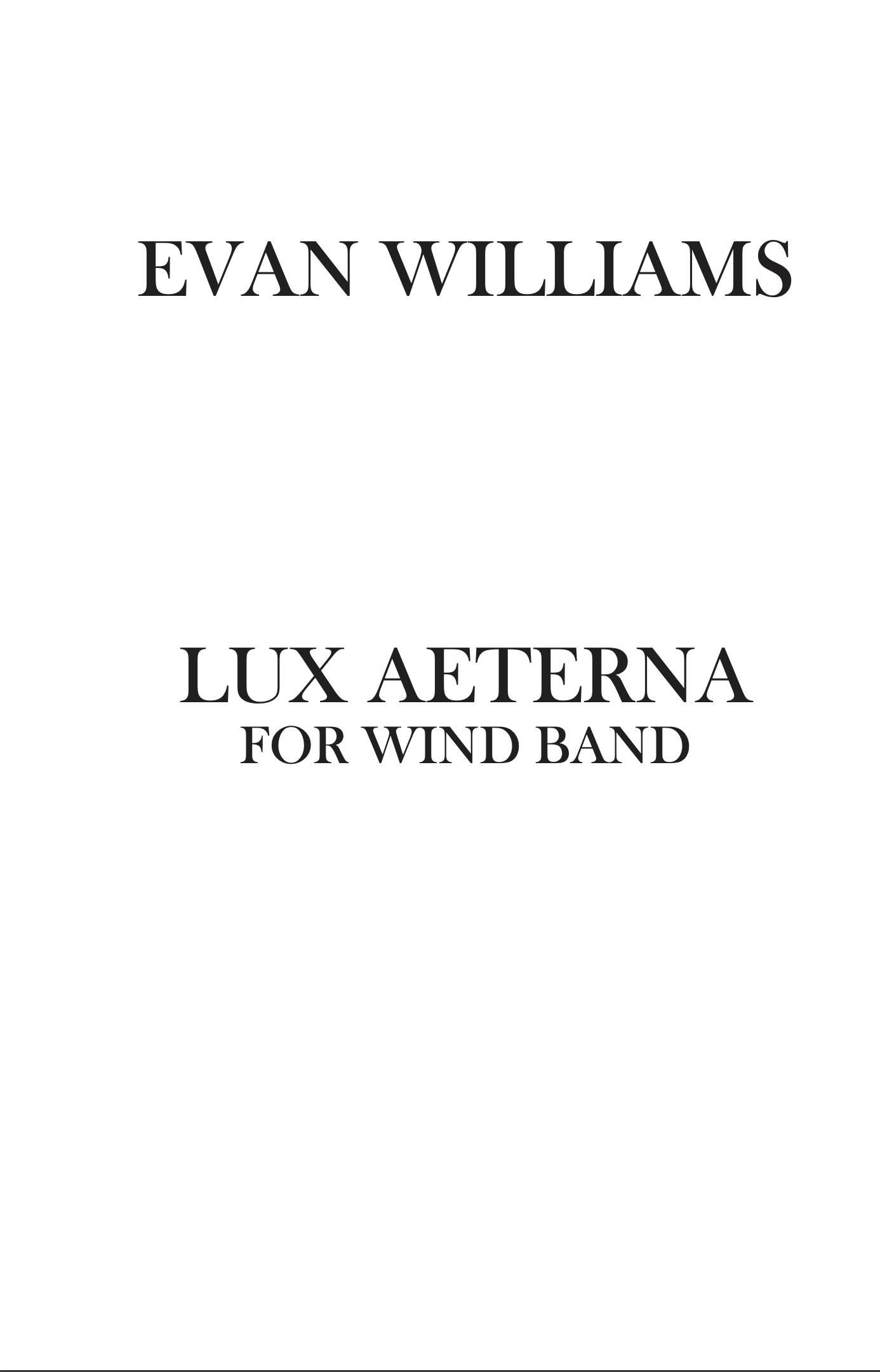 Lux Aeterna by Evan Williams