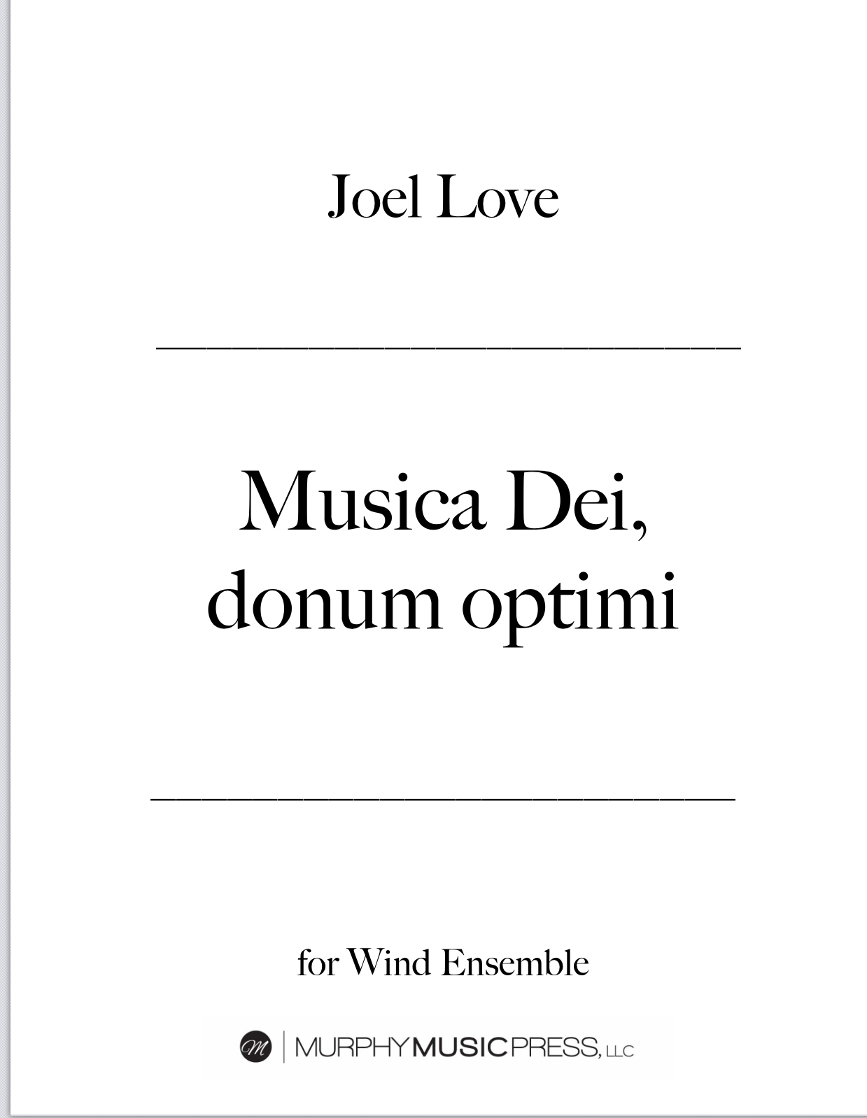 Musics Dei, Donum Optimi by Joel Love