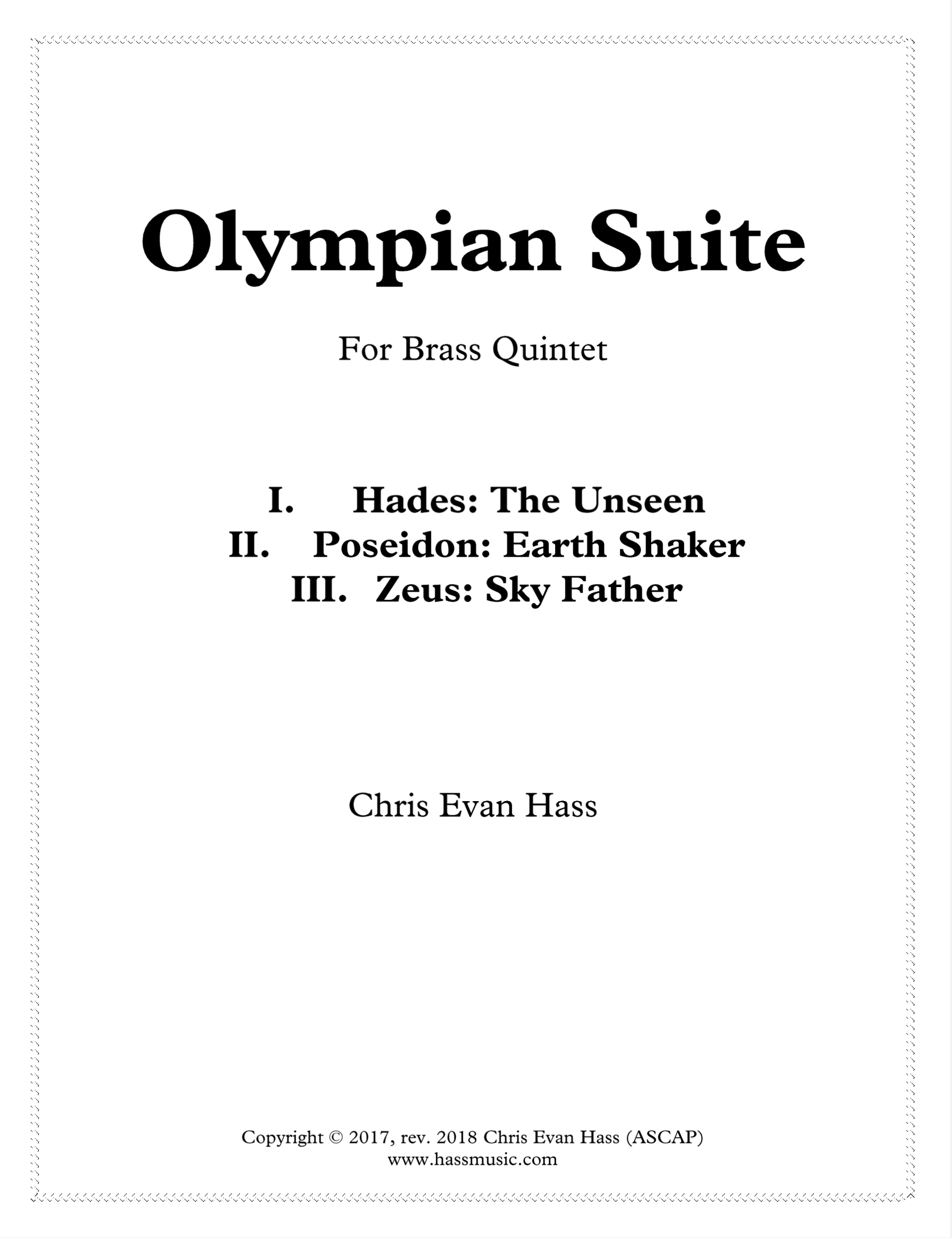 Olympian Suite by Chris Evan Hass