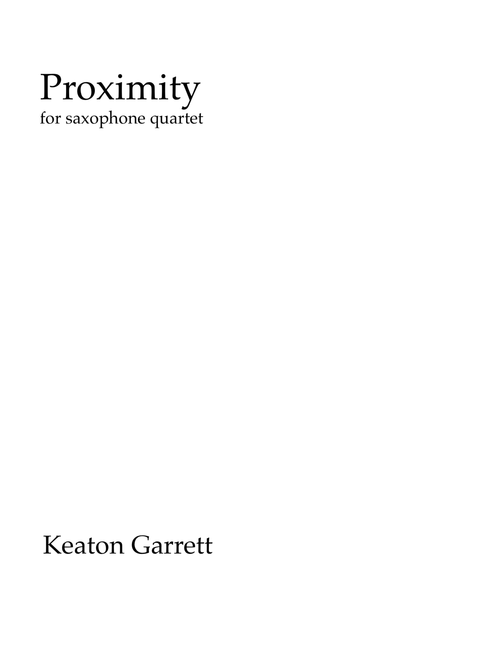Proximity by Keaton Garrett