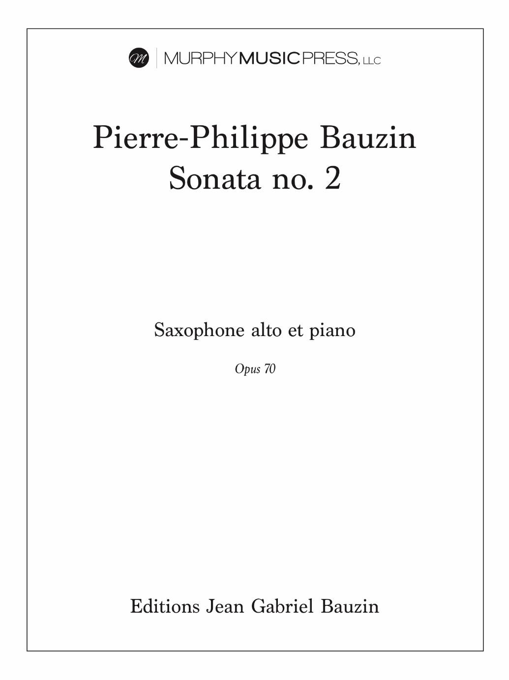 Sonata No. 2 by Pierre-Philippe Bauzin