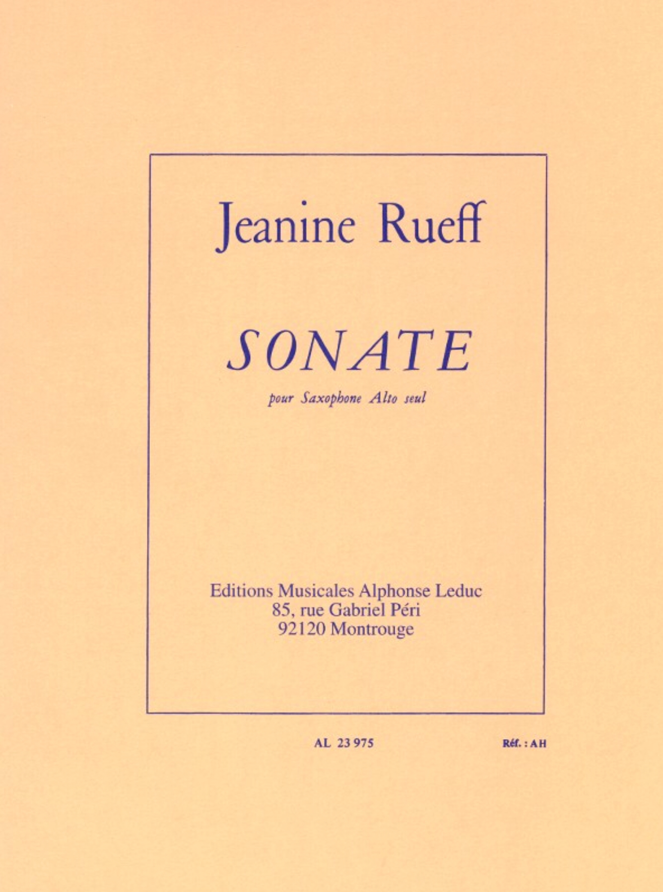 Sonate by Jeanine Rueff