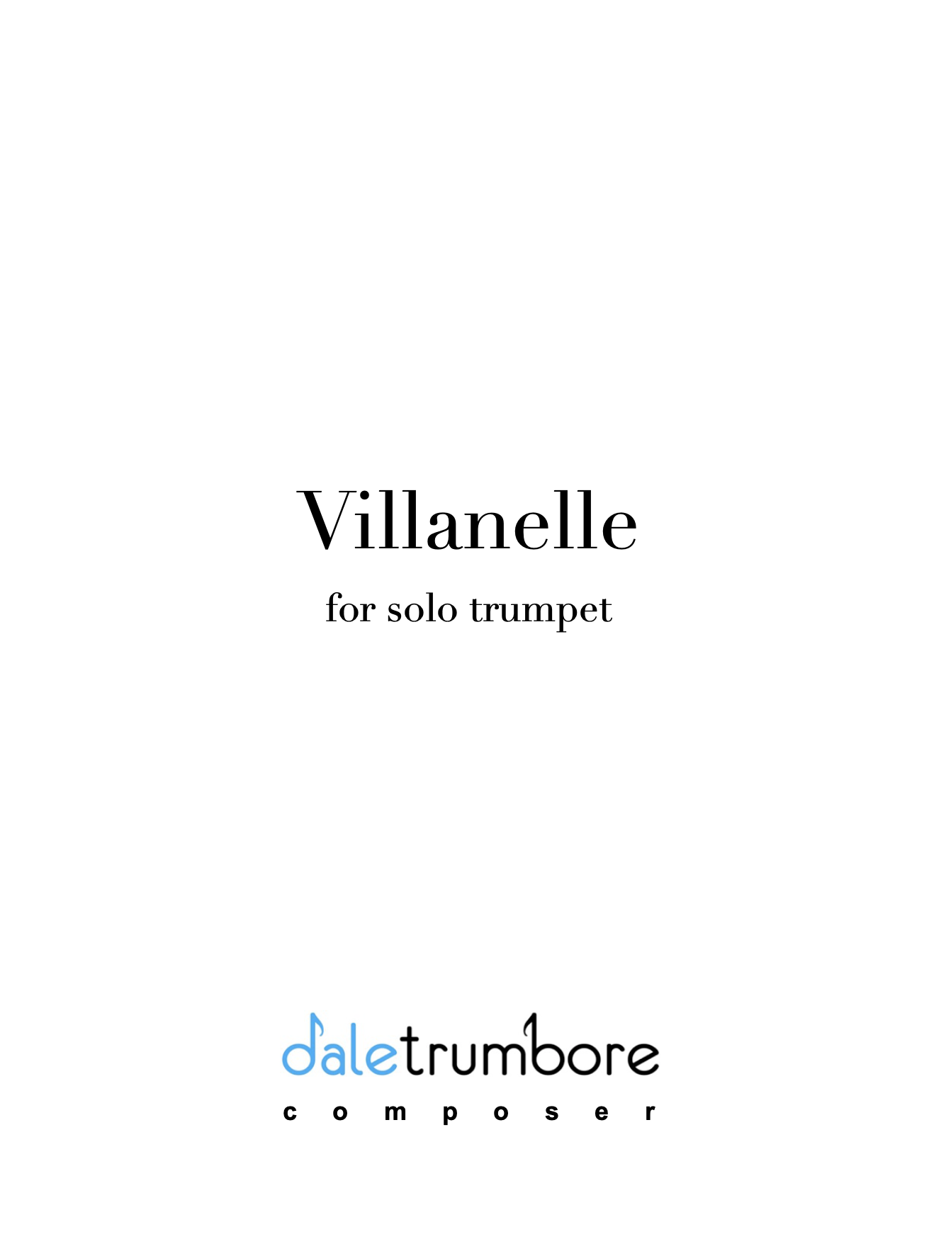 Villanelle by Dale Trumbore