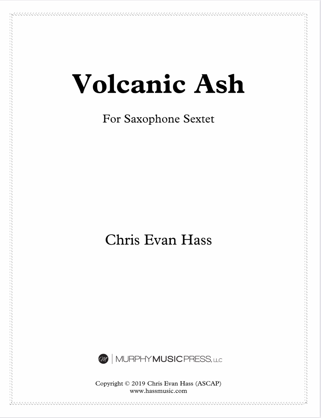Volcanic Ash (Saxophone Ensemble Version) by Chris Evan Hass