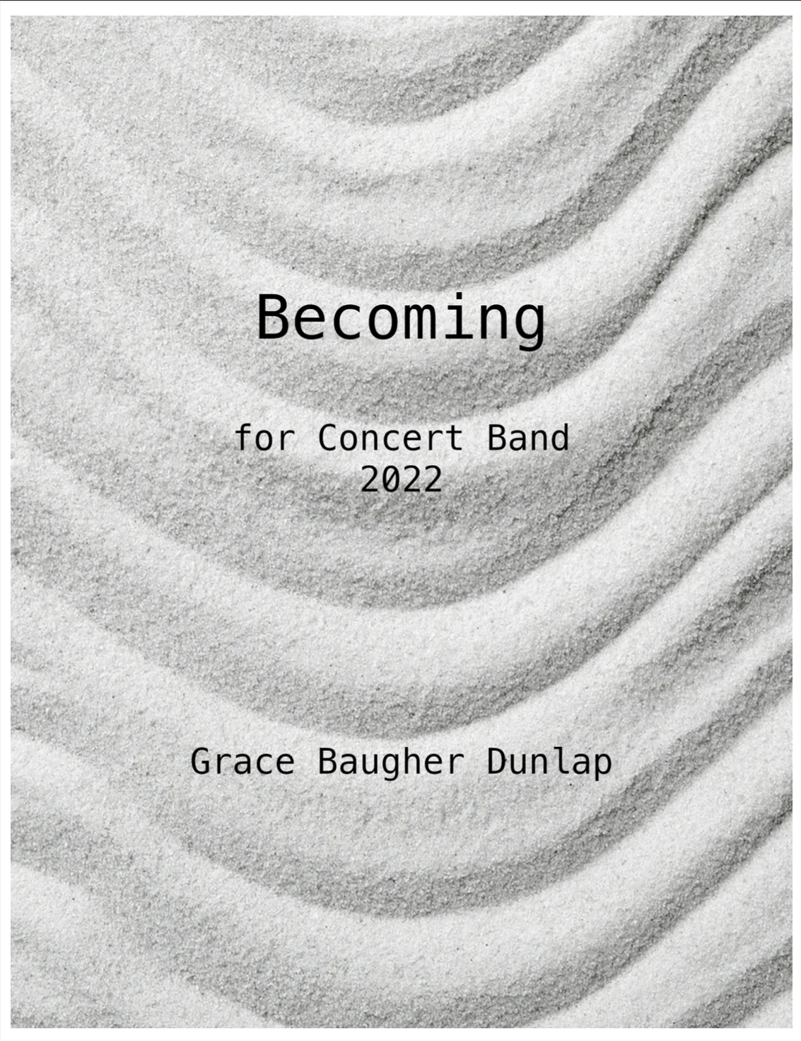 Becoming (Score Only) by Grace Baugher