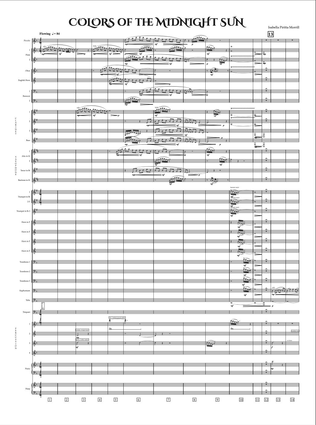 Colors Of The Midnight Sun (Score Only) by Isabella Piritta Morrill