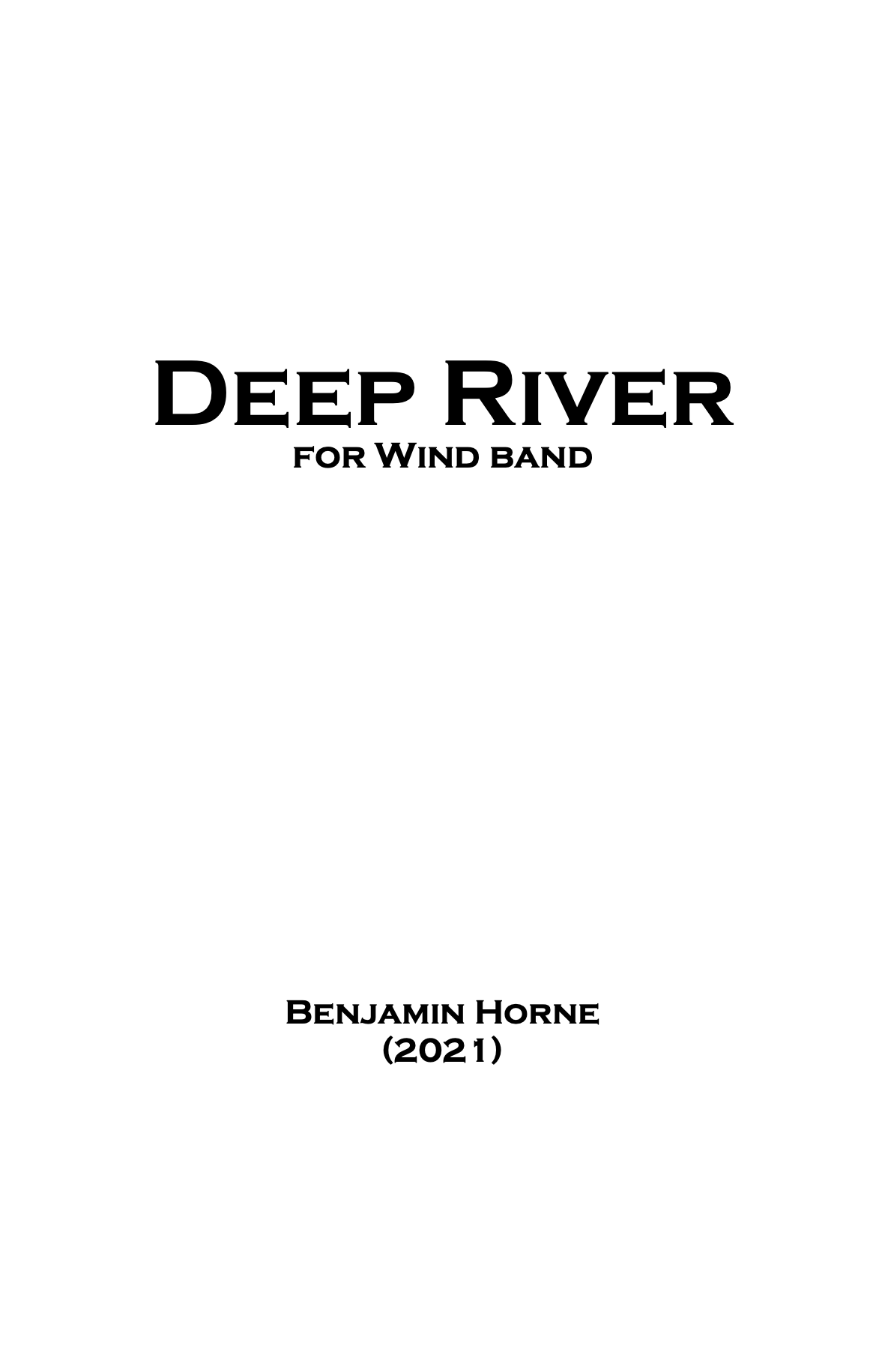 Deep River by Benjamin Horne