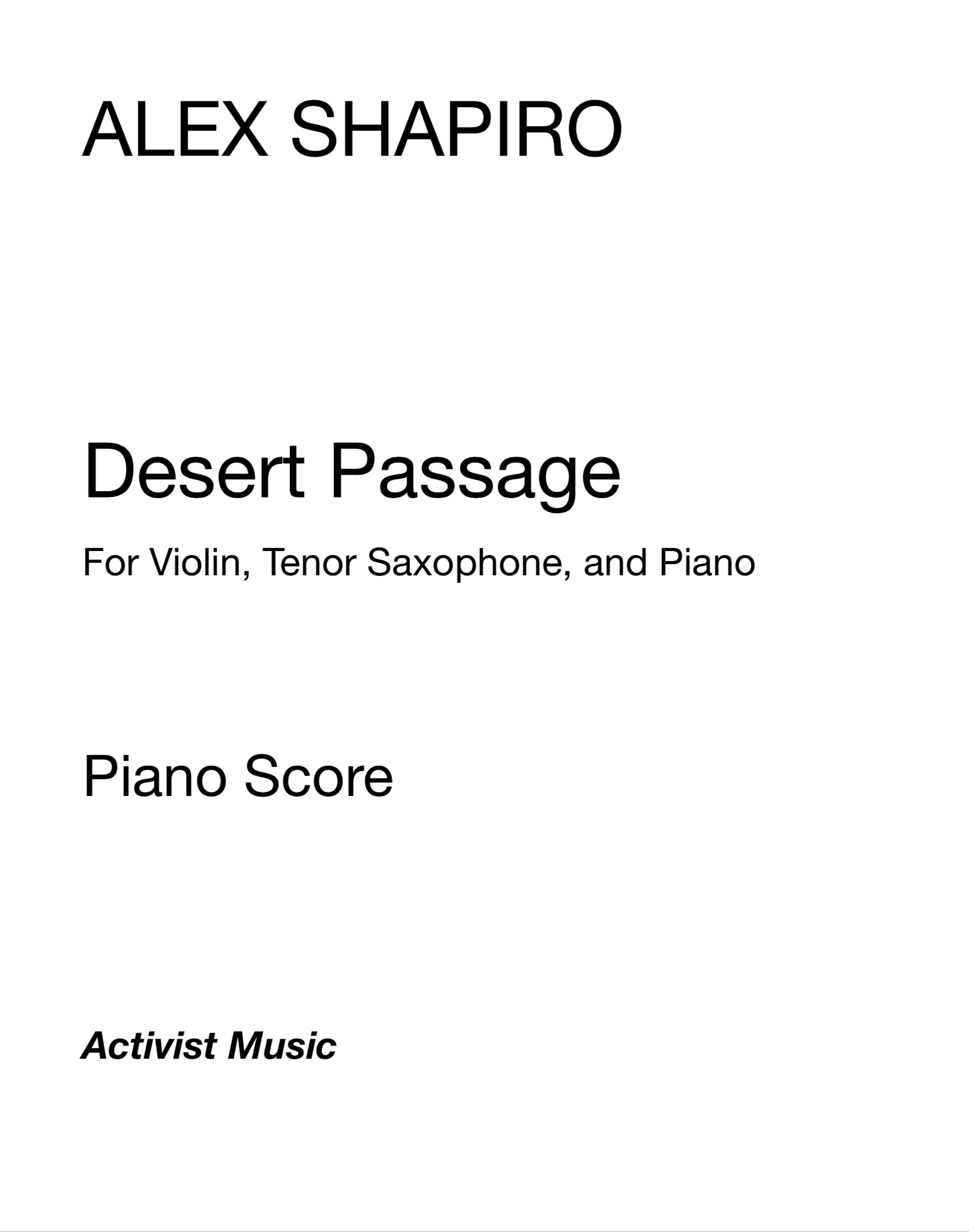 Desert Passage  by Alex Shapiro