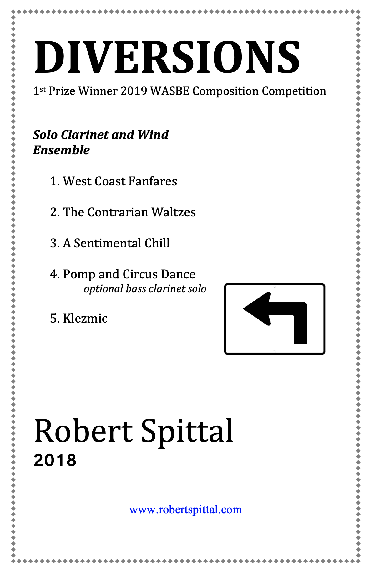 Diversions For Clarinet And Wind Ensemble by Robert Spittal