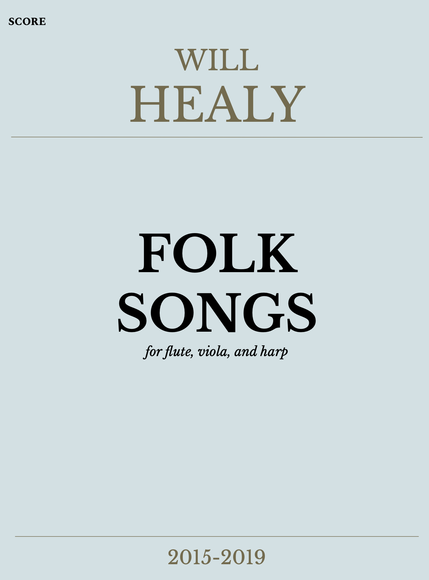 Four Folk Songs (Viola Version) by Will Healy