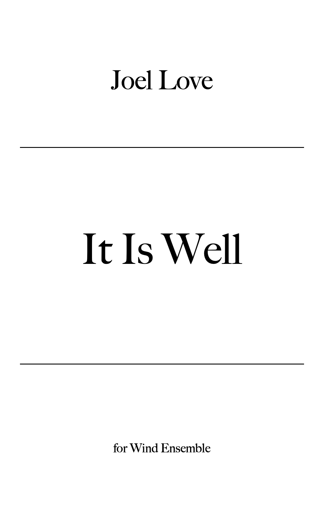 It Is Well by Joel Love