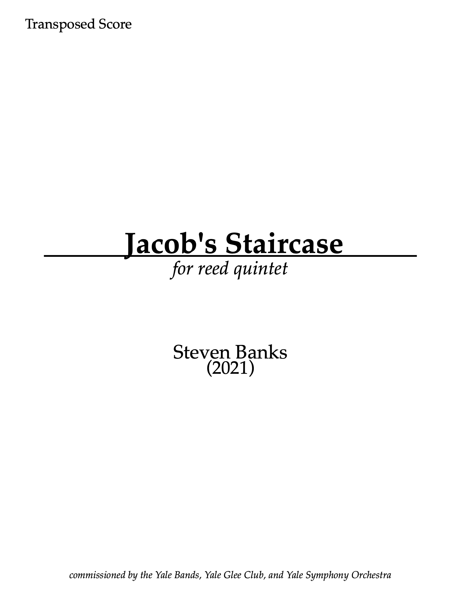 Jacob's Staircase by Steven Banks