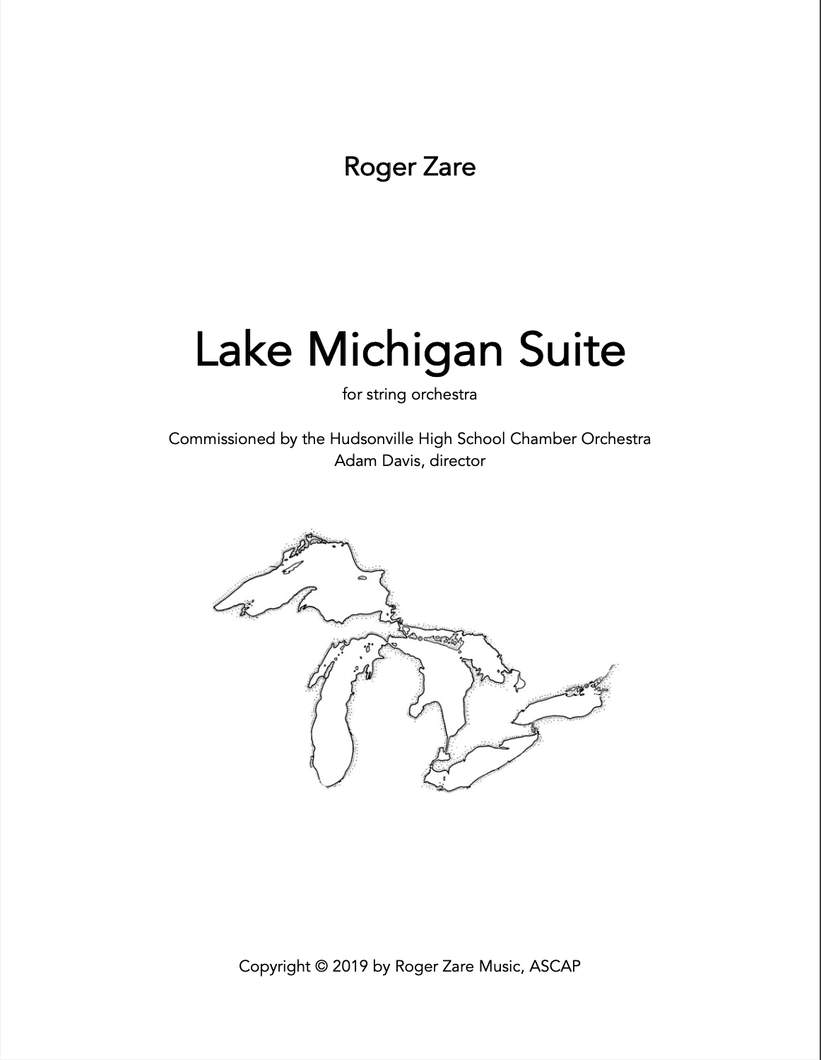 Lake Michigan Suite (Score Only) by Roger Zare