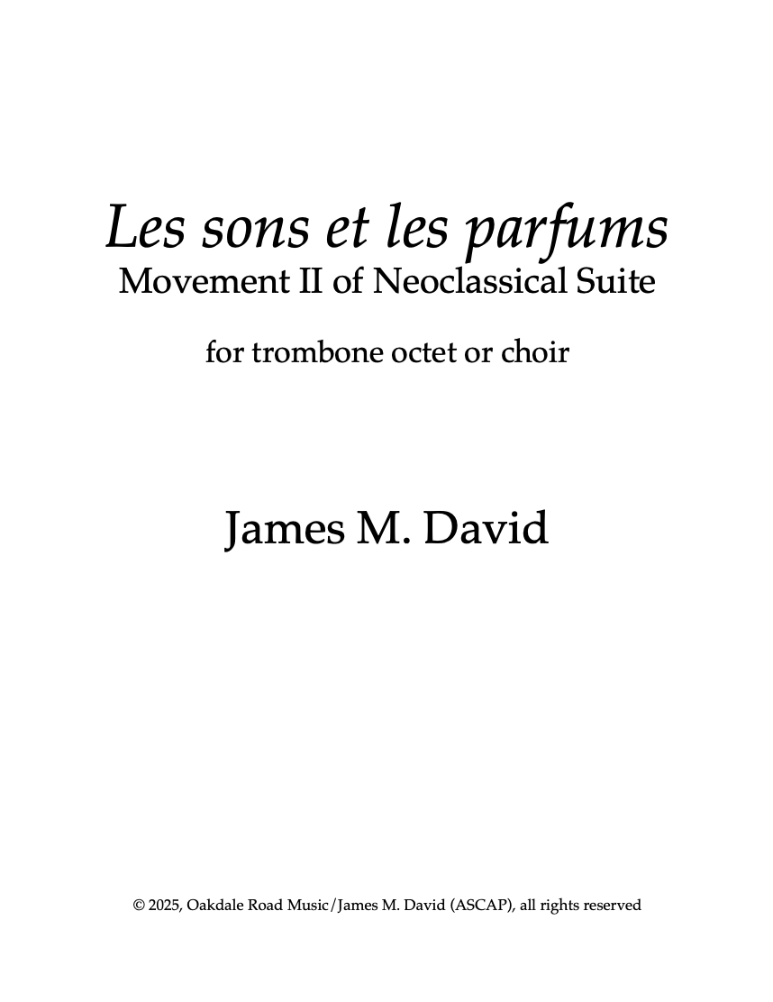 Les Sons Et Les Parfums by James M. David
