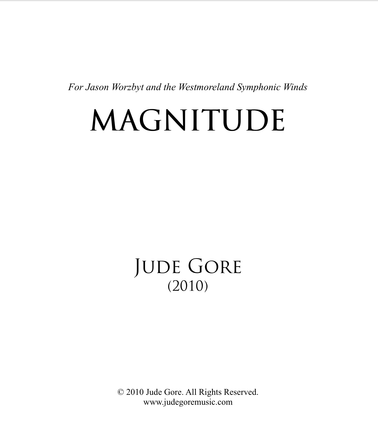 Magnitude  by Jude Gore