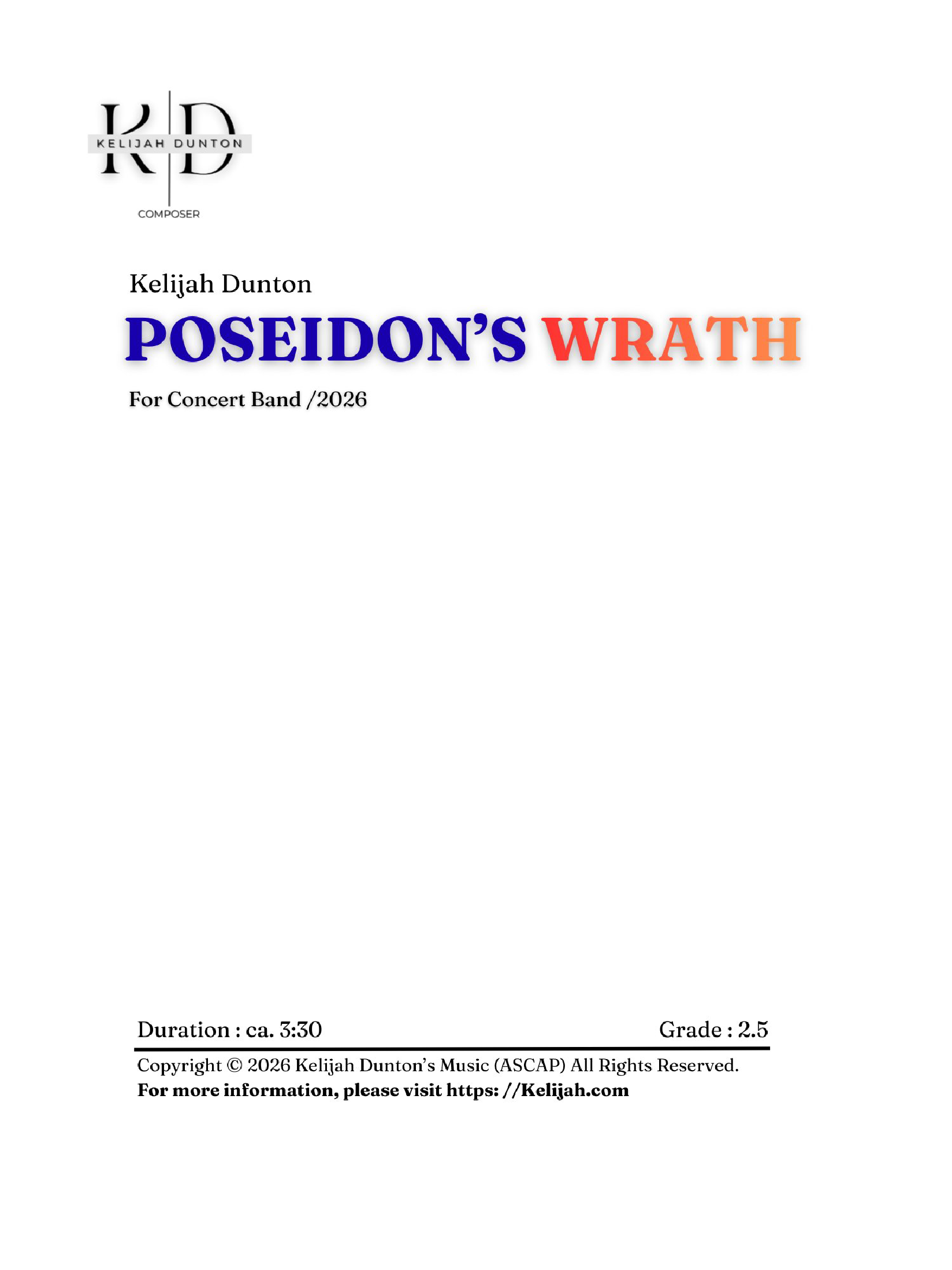Poseidon's Wrath by Kelijah Dunton