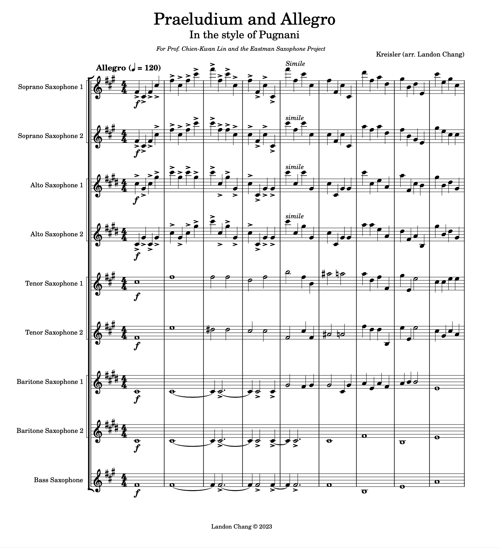 Praeludium And Allegro by Landon Chang