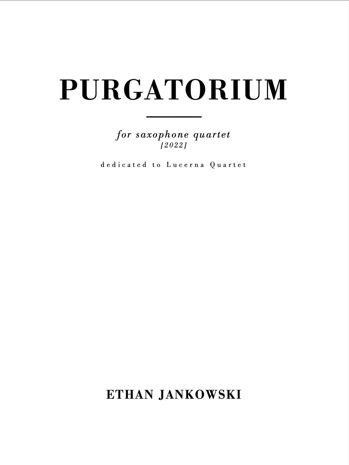 Purgatorium by Ethan Jankowski