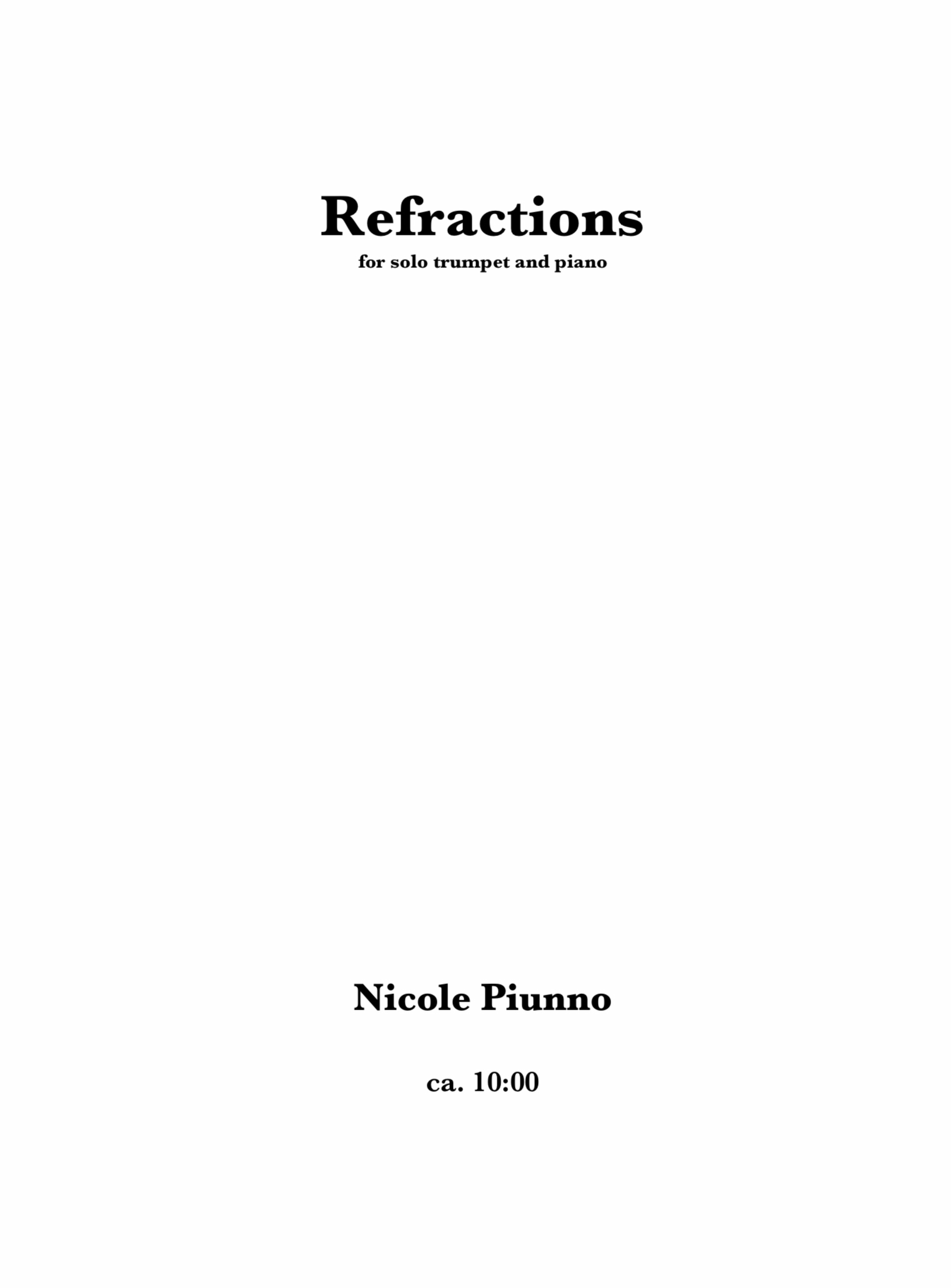 Refractions by Nicole Piunno