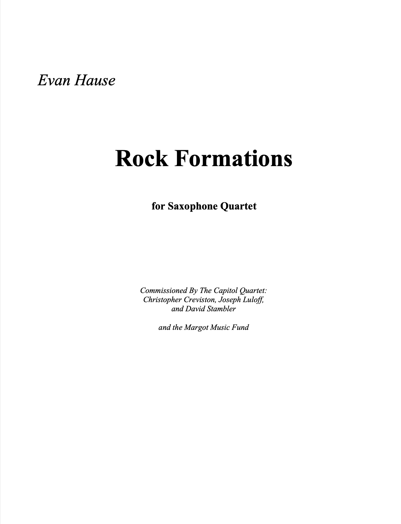 Rock Formations by Evan Hause