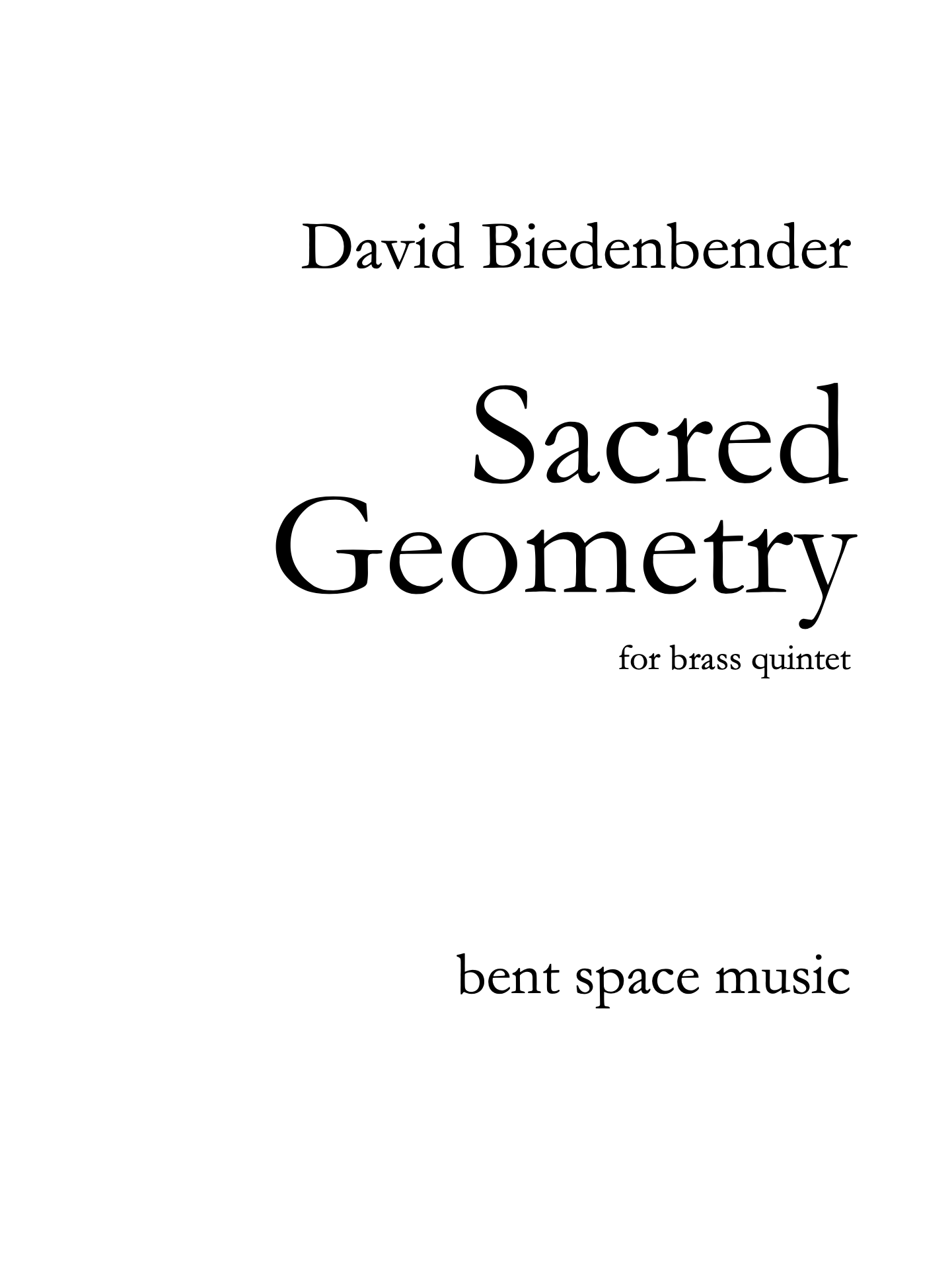 Sacred Geometry  by David Biedenbender