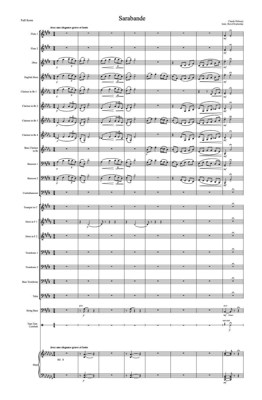 Sarabande by Claude Debussy trans. Ravel/Mark Scatterday