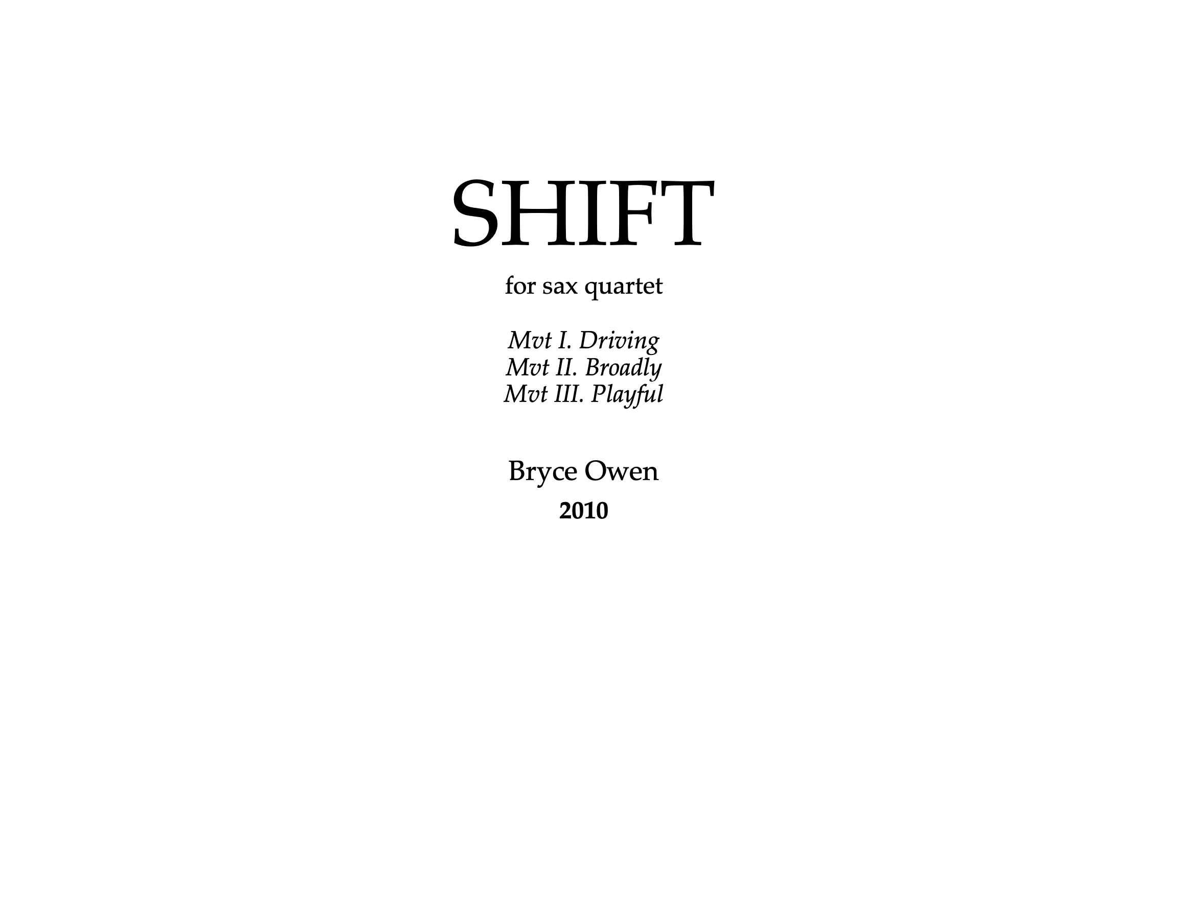 Shift by Bryce Owen