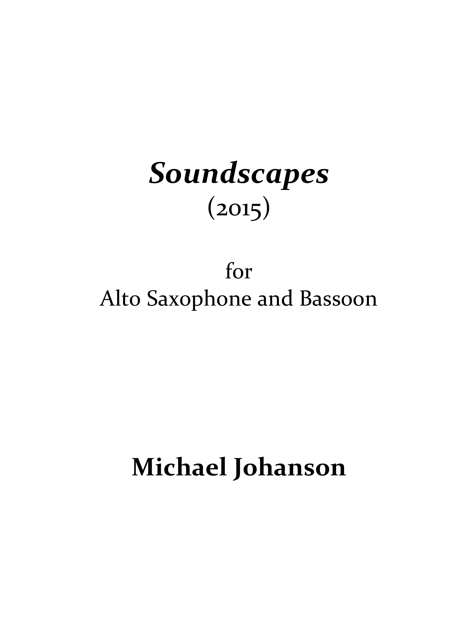 Soundscapes  by Michael Johanson 