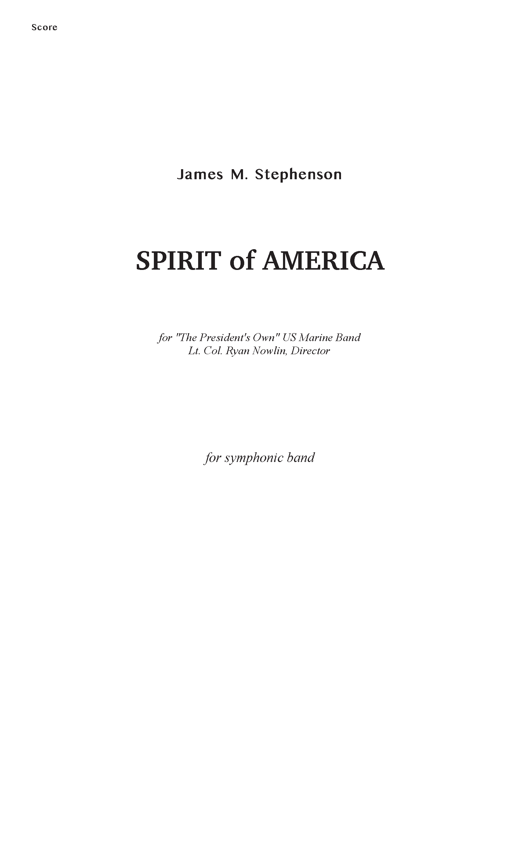 Spirit Of America by James M. Stephenson