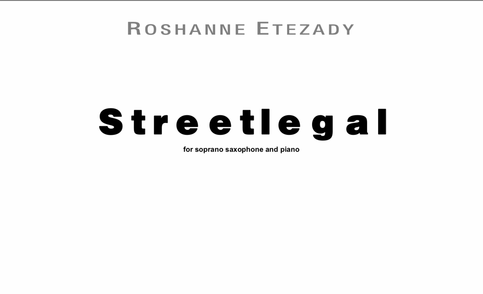 Streetlegal by Roshanne Etezady