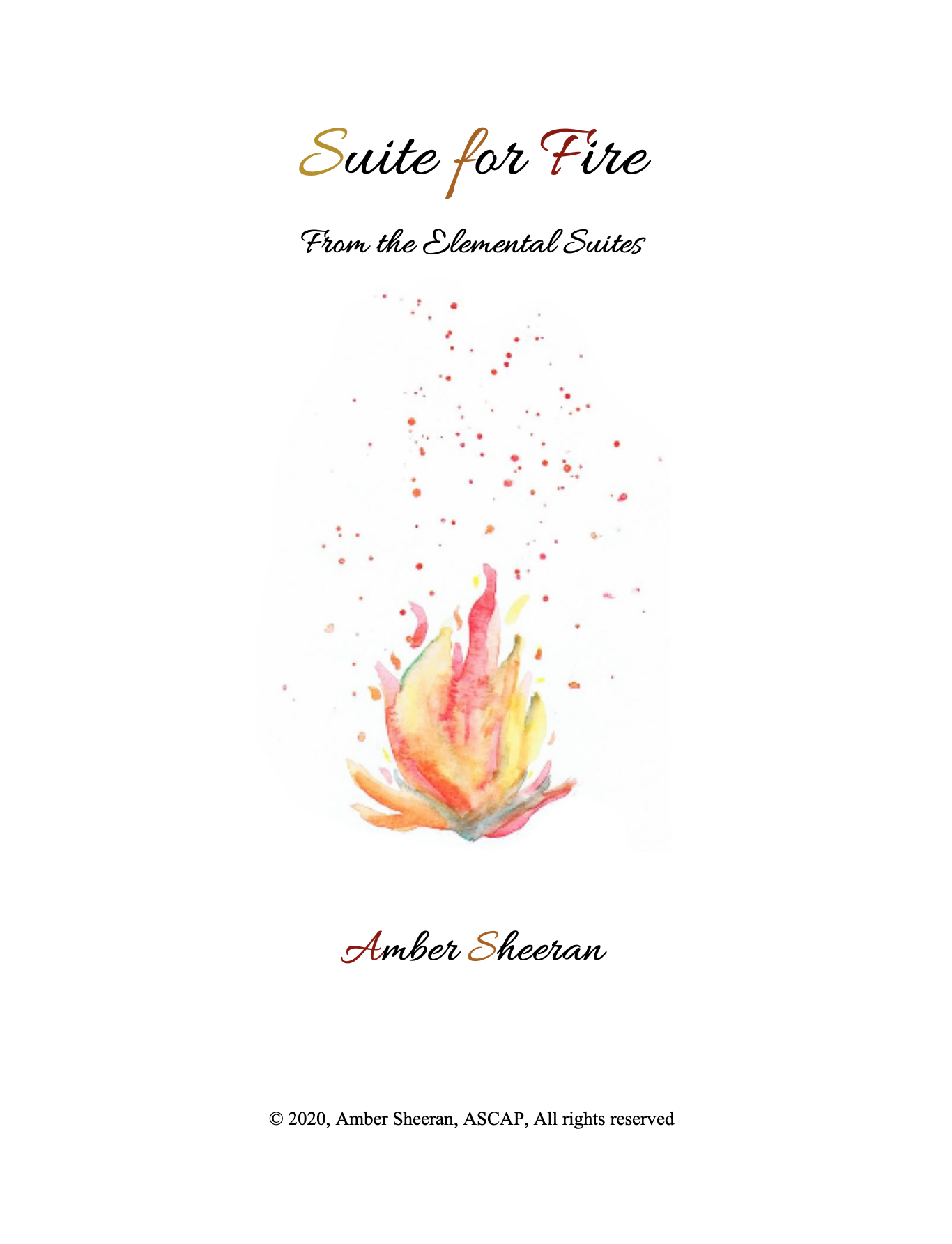 Suite For Fire by Amber Sheeran