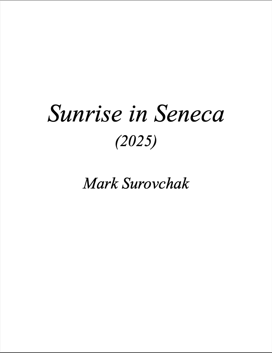 Sunrise In Seneca (Score Only) by Mark Surovchak