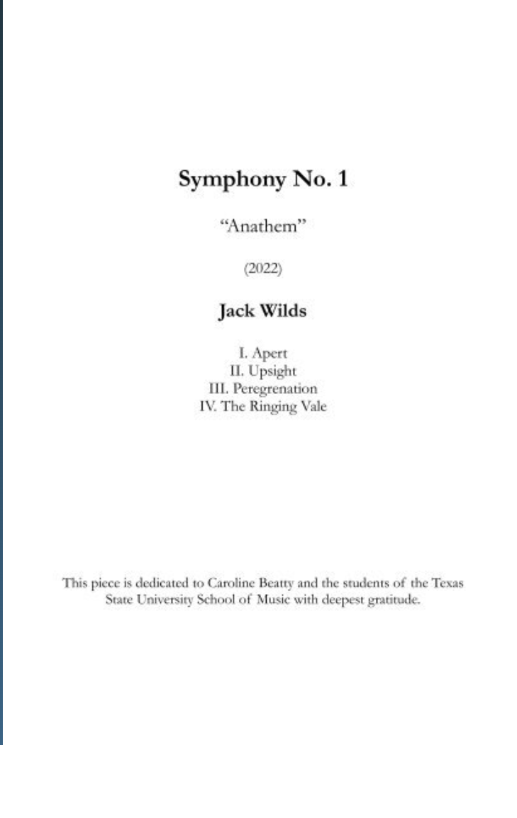 Symphony No. 1 