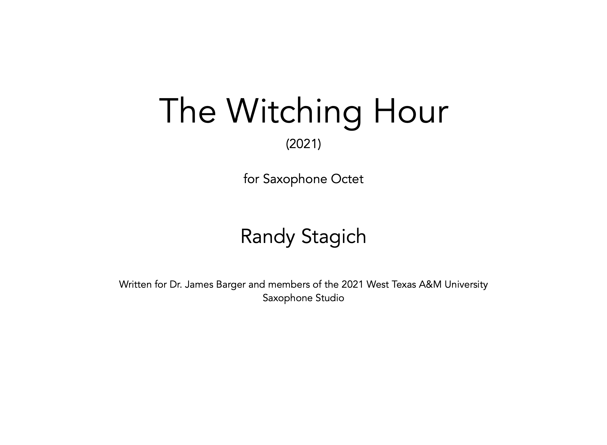The Witching Hour by Randy Stagich