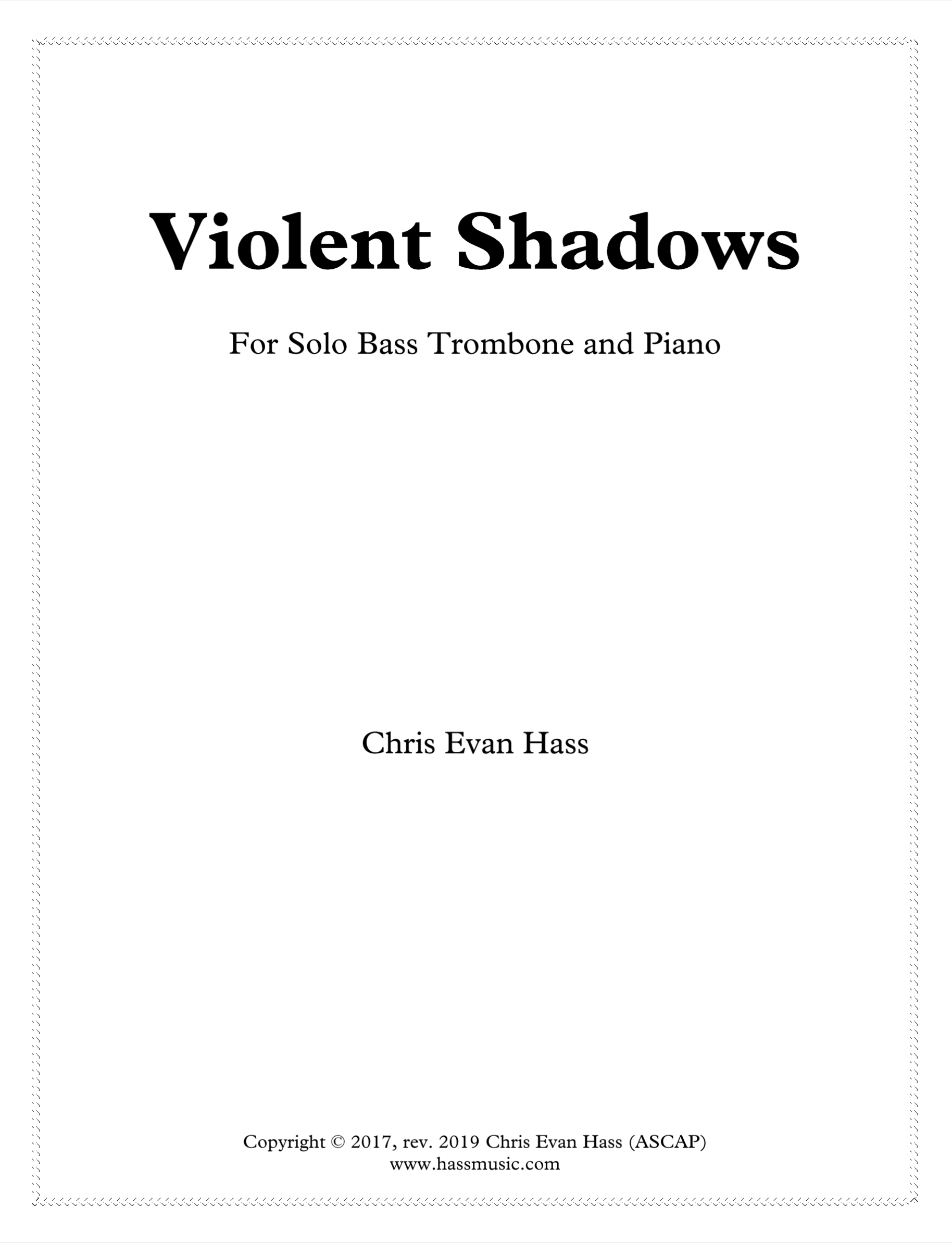 Violent Shadows by Chris Evan Hass